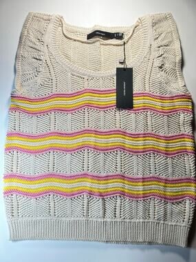 Vera Moda Bo ho style sweater vest shirt size M